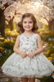 Girls Kids Wear - Blossom Charm Chiffon Frock