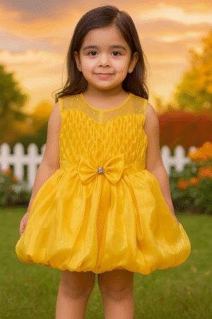 Girls Kids Wear - Aqua Sparkle Net Party Frock for Girls